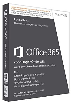 Microsoft Office 365 University 2-pc Mac 4 Jaar